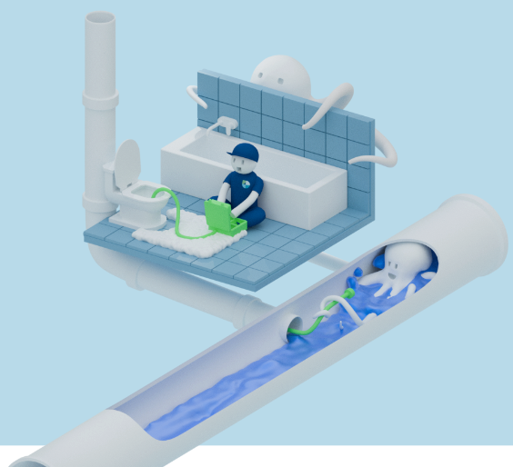 En avancerad kamerautrustning från Spolbil.se som förs in i avloppsrör för detaljerad inspektion där tekniker kan identifiera sprickor, stopp, beläggningar och slitage innan de utvecklas till vattenskador med fullständig dokumentation och bildrapport.